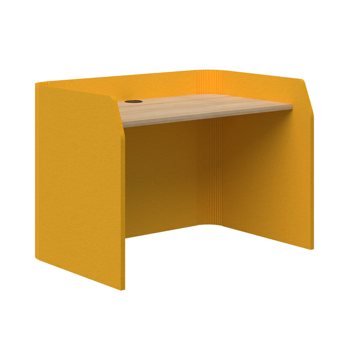 Sonic Focus Desk Acoustic Desk, 850mm High x 1200mm Long x 800mm Deep, Choice of colours Yellow Classic Oak AT1504-39000324