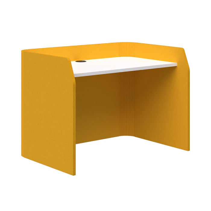 Sonic Focus Desk Acoustic Desk, 850mm High x 1200mm Long x 800mm Deep, Choice of colours Yellow Snow AT1504-39000319
