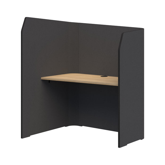 Sonic Focus Pod Desk, Left Hand, 1500/1300mm High x 1200mm Long x 1000/625mm Deep, Choice of colours Charcoal Grey & Classic Oak AT1504-36000327