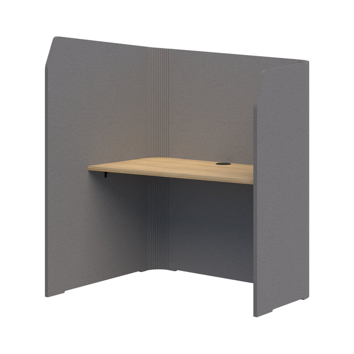 Sonic Focus Pod Desk, Left Hand, 1500/1300mm High x 1200mm Long x 1000/625mm Deep, Choice of colours Grey & Classic Oak AT1504-36000329