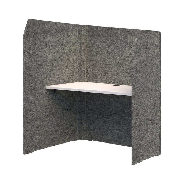 Sonic Focus Pod Desk, Left Hand, 1500/1300mm High x 1200mm Long x 1000/625mm Deep, Choice of colours Marble & Snow AT1504-3600037