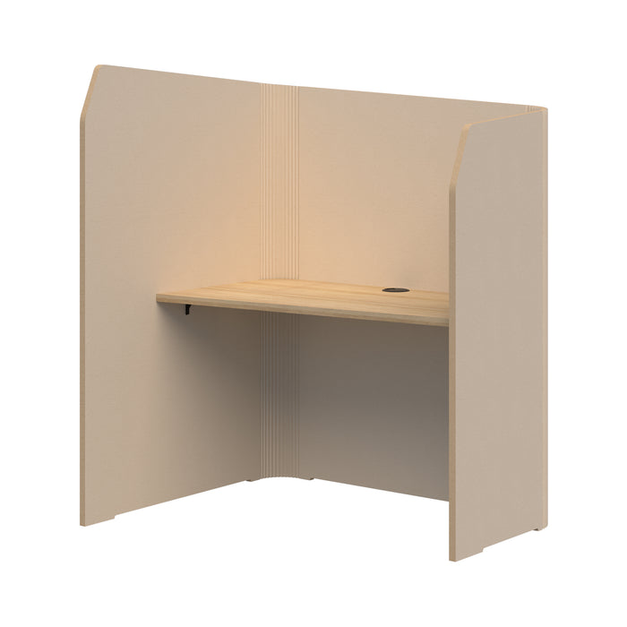 Sonic Focus Pod Desk, Left Hand, 1500/1300mm High x 1200mm Long x 1000/625mm Deep, Choice of colours Natural & Classic Oak AT1504-36000332