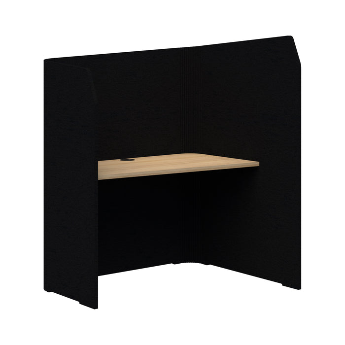 Sonic Focus Pod Desk, Right Hand, 1300/1500mm High x 1200mm Long x 1000/625mm Deep, Choice of colours Black Classic Oak AT1504-36000338
