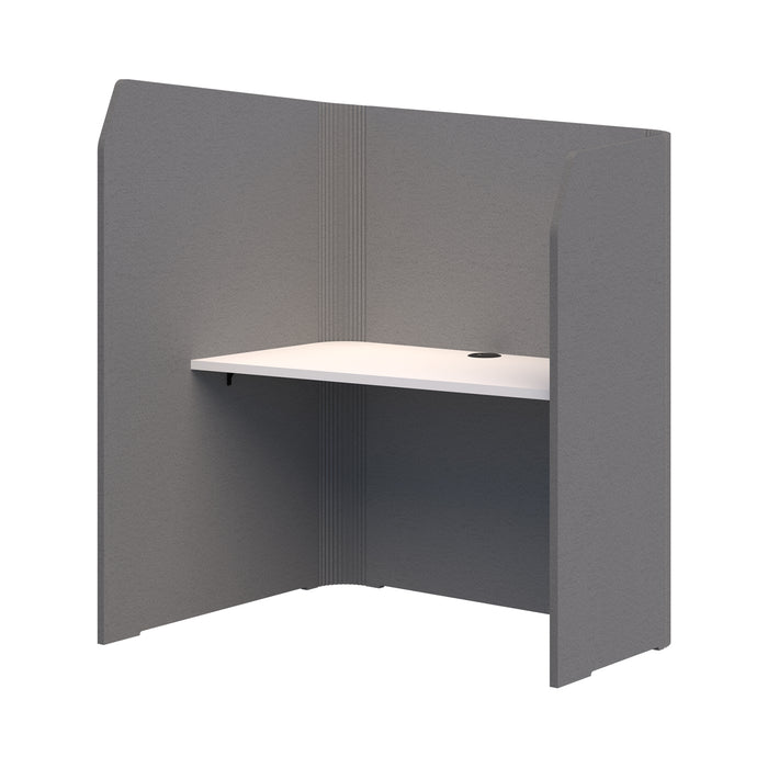 Sonic Focus Pod Desk, Right Hand, 1300/1500mm High x 1200mm Long x 1000/625mm Deep, Choice of colours Grey Snow AT1504-36000318