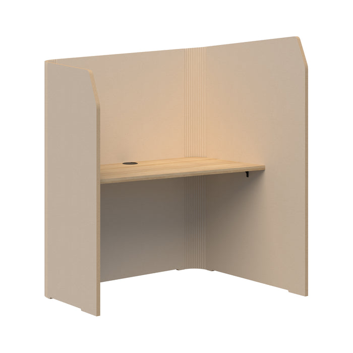 Sonic Focus Pod Desk, Right Hand, 1300/1500mm High x 1200mm Long x 1000/625mm Deep, Choice of colours Natural Classic Oak AT1504-36000344
