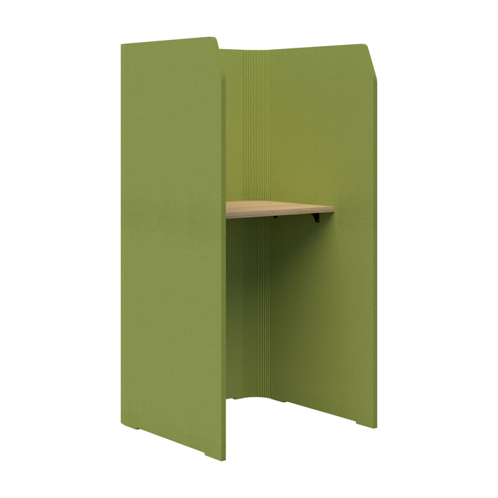 Sonic Focus Standup Pod Acoustic Desk, 1800mm High x 900mm Long x 850mm Deep, Choice of colours Banana Green & Classic Oak AT1504-3800033