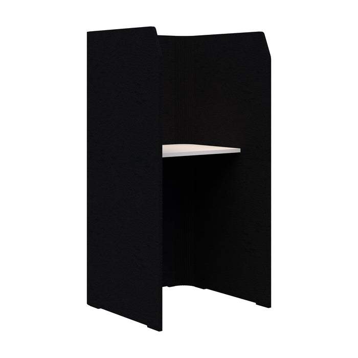 Sonic Focus Standup Pod Acoustic Desk, 1800mm High x 900mm Long x 850mm Deep, Choice of colours Black & Snow AT1504-3800034