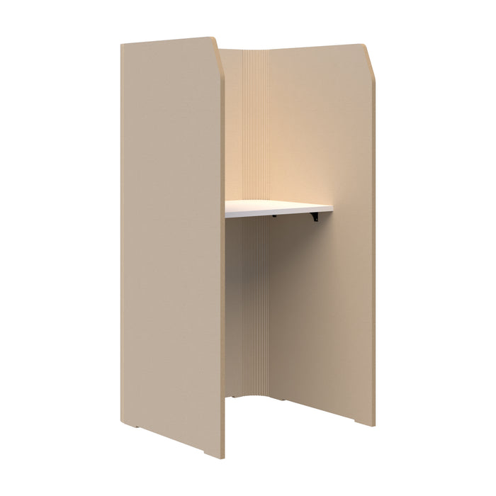 Sonic Focus Standup Pod Acoustic Desk, 1800mm High x 900mm Long x 850mm Deep, Choice of colours Natural & Snow AT1504-38000311