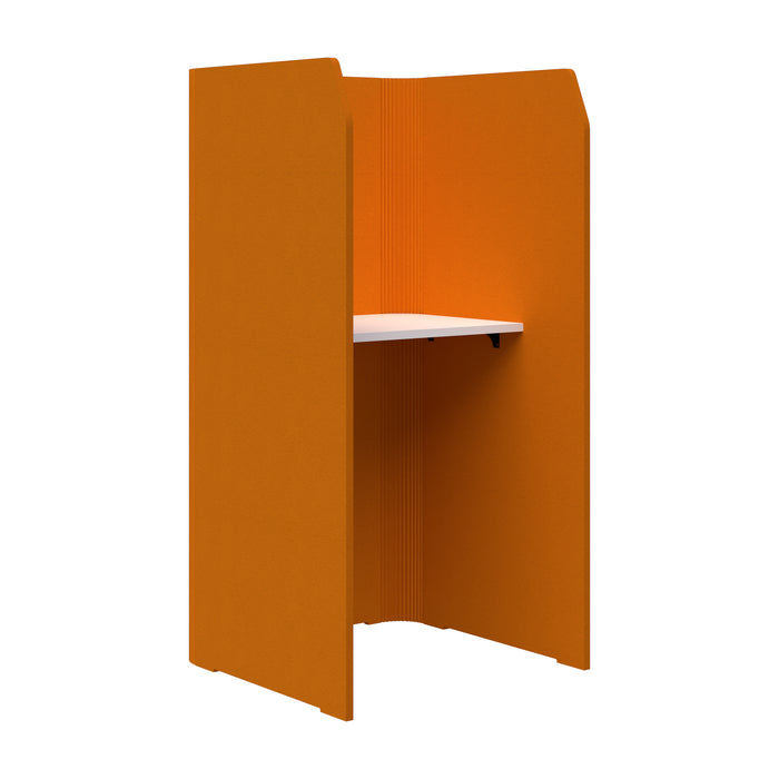 Sonic Focus Standup Pod Acoustic Desk, 1800mm High x 900mm Long x 850mm Deep, Choice of colours Orange & Classic Oak AT1504-38000326