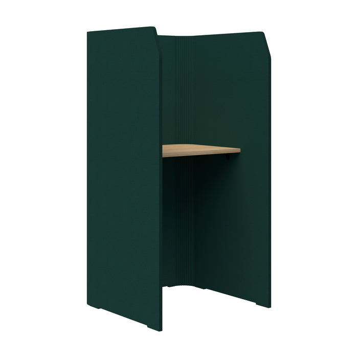 Sonic Focus Standup Pod Acoustic Desk, 1800mm High x 900mm Long x 850mm Deep, Choice of colours Peacock Green & Classic Oak AT1504-38000322
