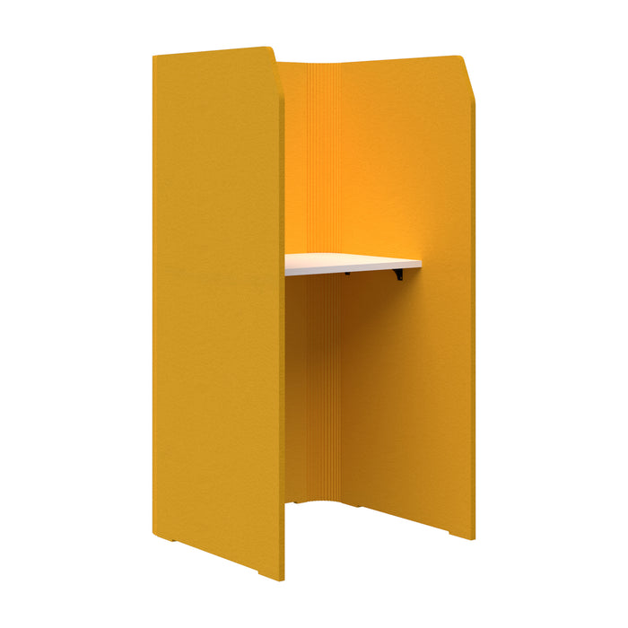 Sonic Focus Standup Pod Acoustic Desk, 1800mm High x 900mm Long x 850mm Deep, Choice of colours Yellow & Snow AT1504-38000313