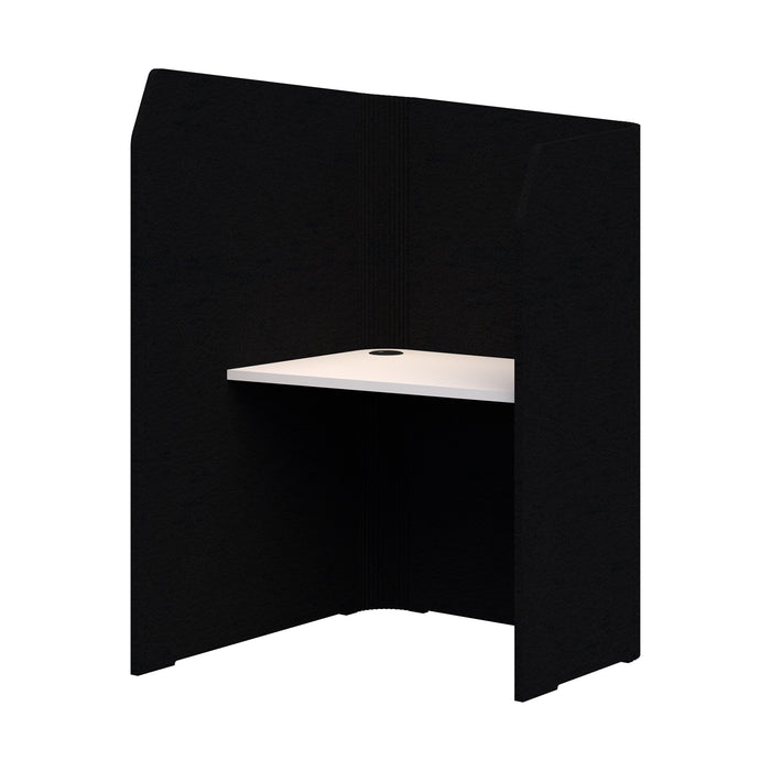 Sonic Mini Focus Pod Desk, Left Hand, 1500/1300mm High x 900mm Long x 1000/625mm Deep, Choice of colours Black & Snow AT1504-3700032