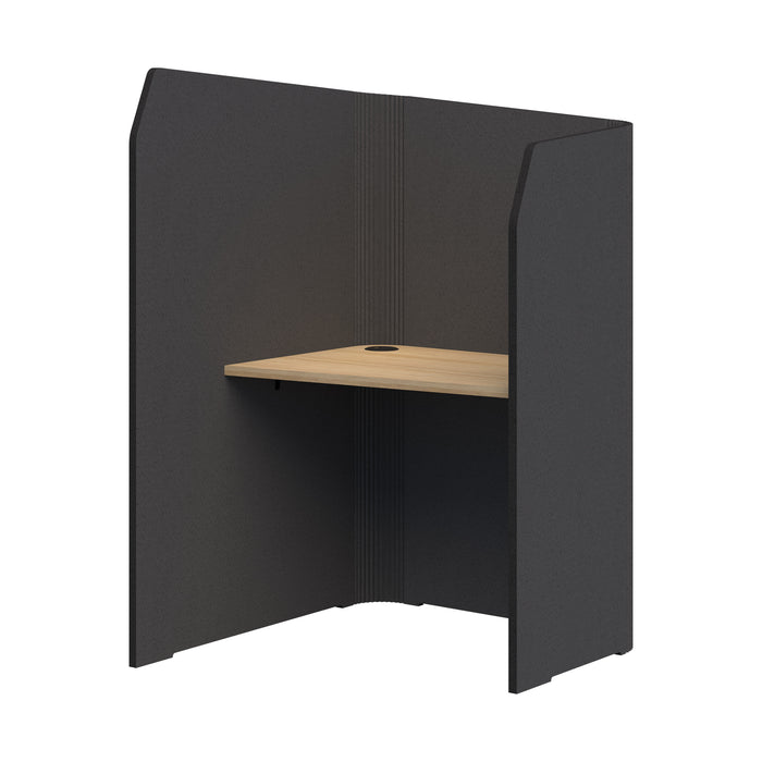 Sonic Mini Focus Pod Desk, Left Hand, 1500/1300mm High x 900mm Long x 1000/625mm Deep, Choice of colours Charcoal Grey & Classic Oak AT1504-37000327