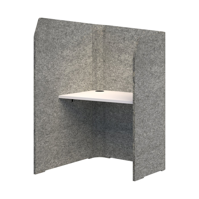 Sonic Mini Focus Pod Desk, Left Hand, 1500/1300mm High x 900mm Long x 1000/625mm Deep, Choice of colours Marble & Snow AT1504-3700037