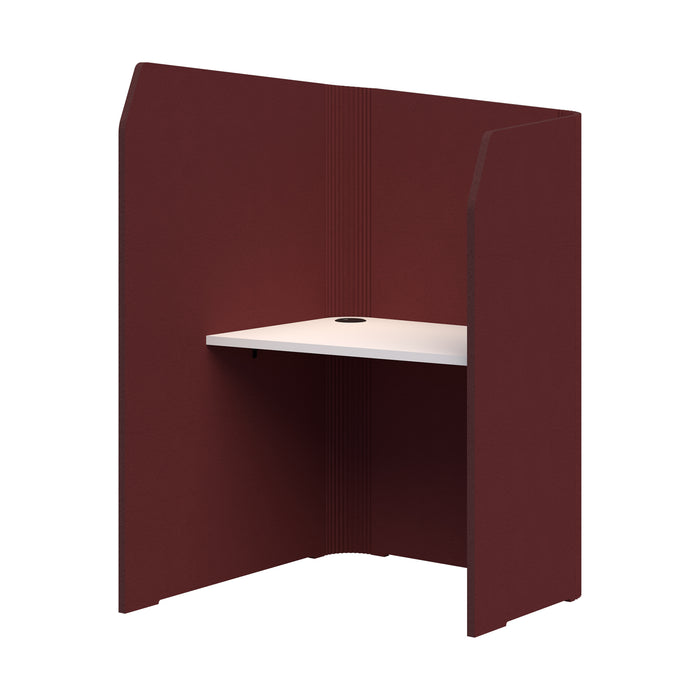 Sonic Mini Focus Pod Desk, Left Hand, 1500/1300mm High x 900mm Long x 1000/625mm Deep, Choice of colours Maroon & Snow AT1504-3700038