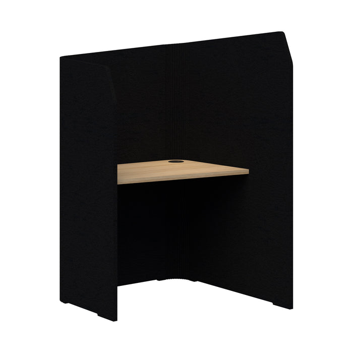 Sonic Mini Focus Pod Desk, Right Hand, 1300/1500mm High x 900mm Long x 1000/625mm Deep, Choice of colours Black & Classic Oak AT1504-37000338