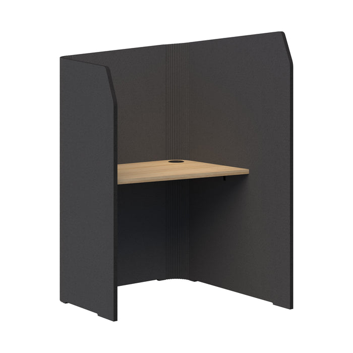 Sonic Mini Focus Pod Desk, Right Hand, 1300/1500mm High x 900mm Long x 1000/625mm Deep, Choice of colours Charcoal Grey & Classic Oak AT1504-37000339