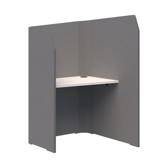 Sonic Mini Focus Pod Desk, Right Hand, 1300/1500mm High x 900mm Long x 1000/625mm Deep, Choice of colours Grey & Snow AT1504-37000317