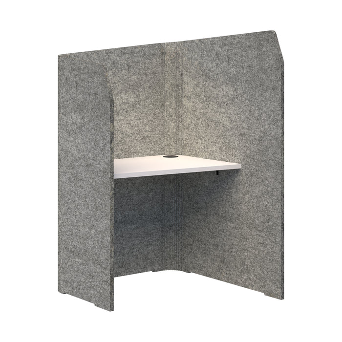 Sonic Mini Focus Pod Desk, Right Hand, 1300/1500mm High x 900mm Long x 1000/625mm Deep, Choice of colours Marble & Snow AT1504-37000318