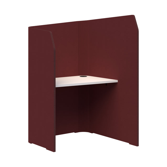 Sonic Mini Focus Pod Desk, Right Hand, 1300/1500mm High x 900mm Long x 1000/625mm Deep, Choice of colours Maroon & Snow AT1504-37000319