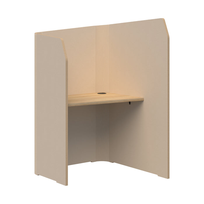 Sonic Mini Focus Pod Desk, Right Hand, 1300/1500mm High x 900mm Long x 1000/625mm Deep, Choice of colours Natural & Classic Oak AT1504-37000344