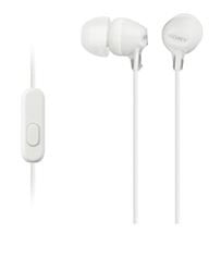 Sony MDREX15APW In Ear Headphone w/Smart Phone Control White DVSH132W