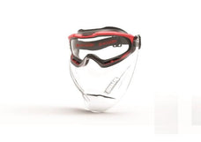 Spartan Goggle With Visor, Red Frame Titanium Clear Lens RM220RCV