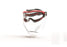 Spartan Goggle With Visor, Red Frame Titanium Clear Lens RM220RCV