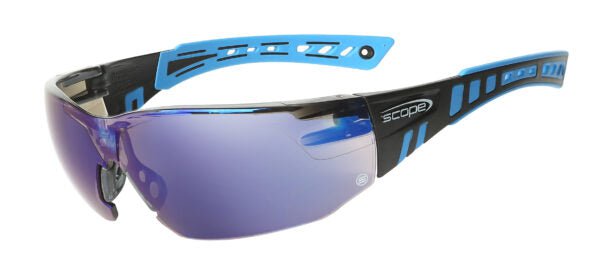 Speed Blue & Black Frame Blue Mirror Lens, 5 Pairs RM360BM