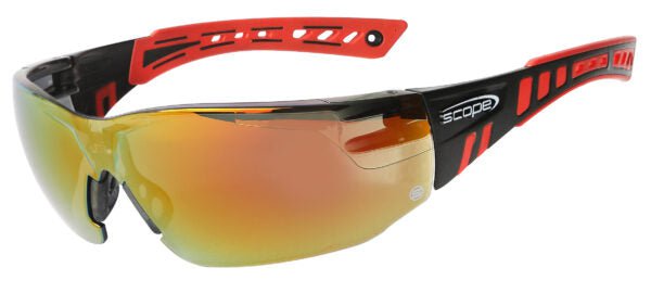 Speed Red & Black Frame Red Mirror Lens, 10 Pairs RM360RM