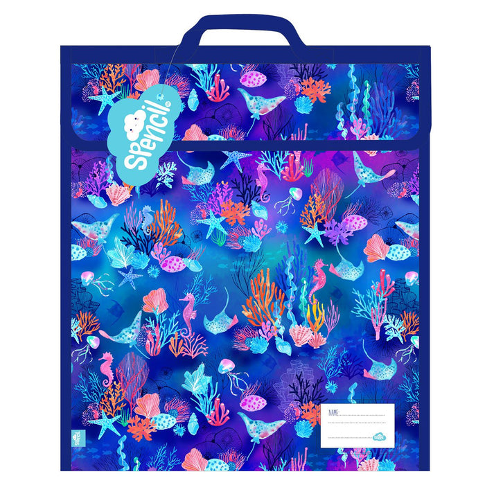 Spencil Coral Garden Homework Bag Extra Large 370 x 450mm CX113924