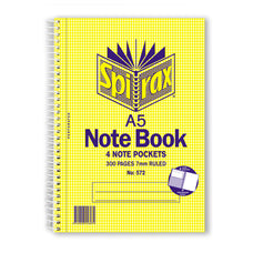 Spirax 572 A5 3 Subject Notebook 300 Pages x 5's pack AO56572