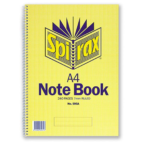 Spirax 595A A4 Spiral Notebook 240 Pages x Pack of 5 AO56059