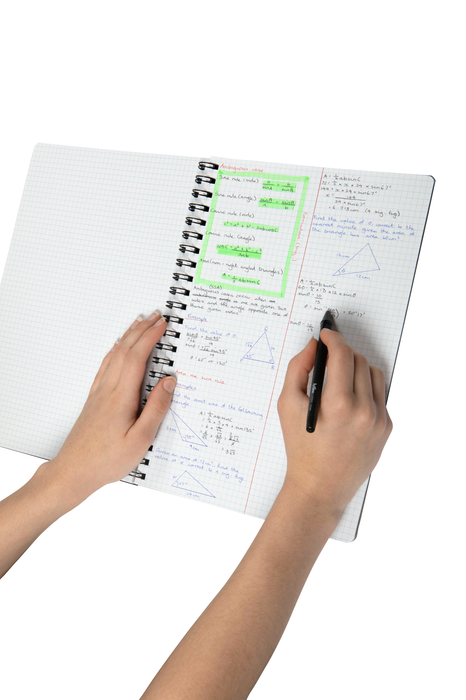 Spirax A4 Black Polypropylene Cover Grid Book, Side Opening, 200 Pages (P595G) AO5659500