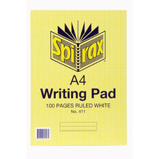 Spirax A4 Writing Pad, Ruled, 100 Page (411) AO56411