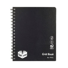 Spirax Black Polypropylene Cover Grid Book, 222mm x 178mm, 240 Pages (P592G) AO5659000