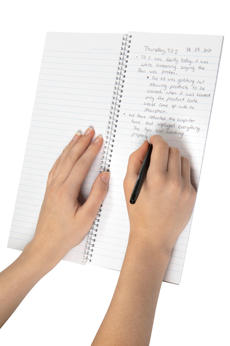 Spirax Counter Book, Feint Ruled, 297mm x 127mm, 120 Pages (543) AO55233