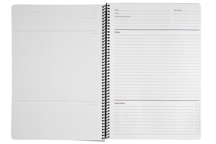 Spirax P703 A4 Polyprop Meeting Book, 140 Pages, Black x 5's pack AO565703