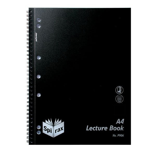 Spirax P906 A4 Polypropylene Cover Lecture Book 140 Pages x Pack of 10 AO5690600