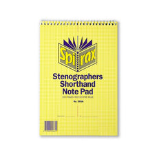 Spirax Stenographers Notebook, Top Opening, 225mm x 152mm, 200 Pages (566A) AO56054