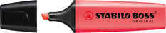 Stabilo Boss Highlighter Red, Box of 10 AO0071324