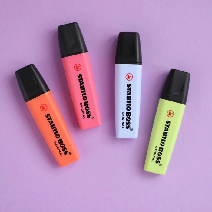 Stabilo Boss Pastel Highlighter, Assorted Colours, Pack of 4 (70/4-3) AO50593