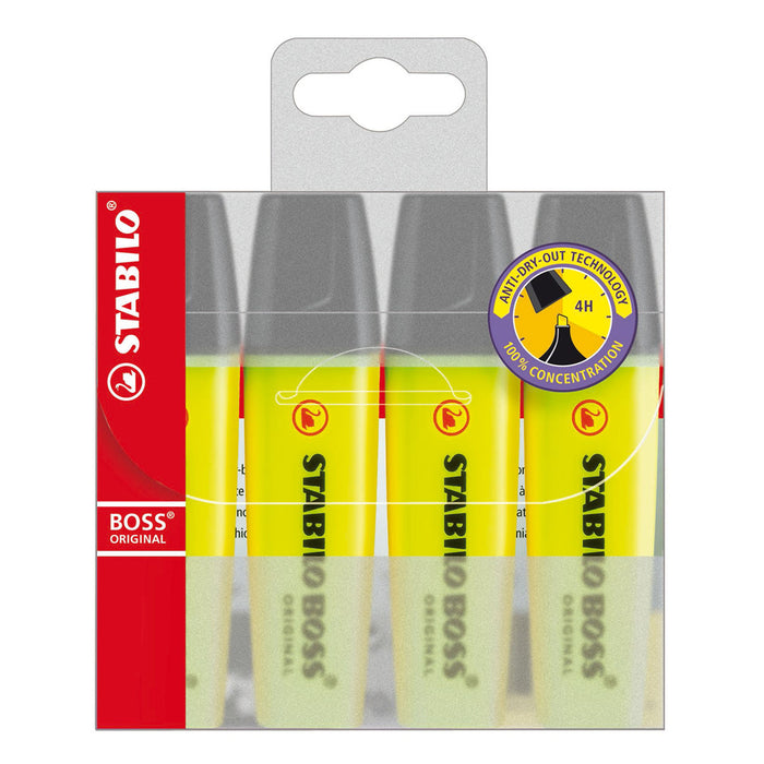 Stabilo Boss Yellow Highlighter 4's AO0070275