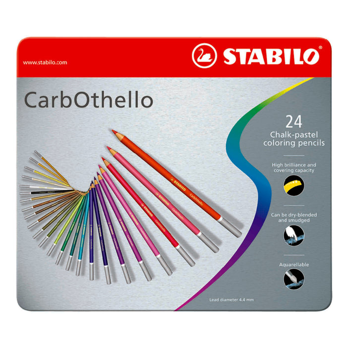 Stabilo CarbOthello Chalk-pastel Colouring Pencil, 24 pieces in a Tin AO0014146