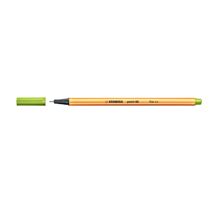 Stabilo Point 88 Fineliner Apple Green, Pack of 10 AO0350570