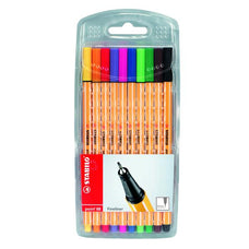 Stabilo Point 88 Fineliner Assorted Colours Pack of 10 (Code 8810) AO0213532