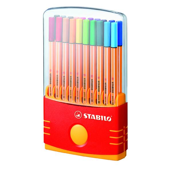 Stabilo Point 88 Fineliner Assorted Colours Pack of 20 AO0333250