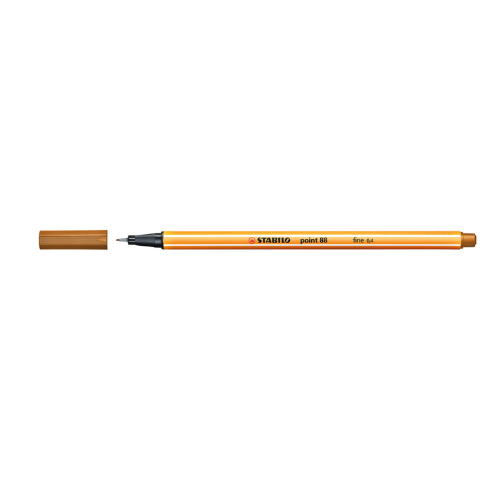 Stabilo Point 88 Fineliner Dark Ochre, Pack of 10 AO0350640