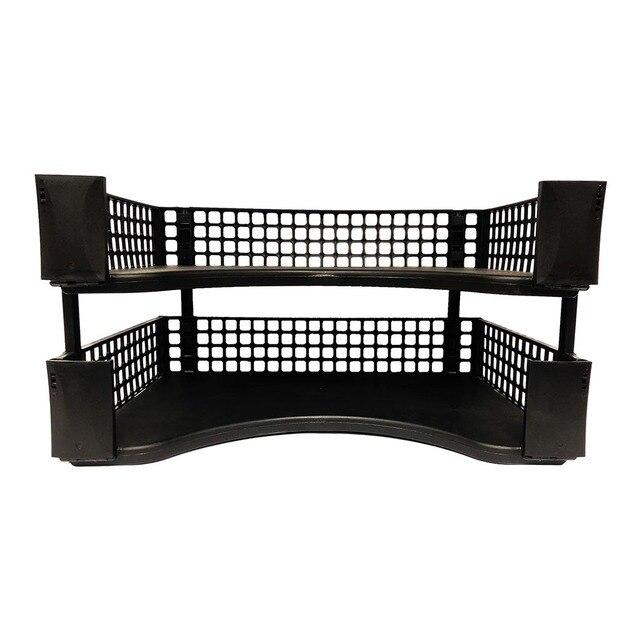 Stackable A4 Letter Tray Black - Pack of 2 FPDTSH03719