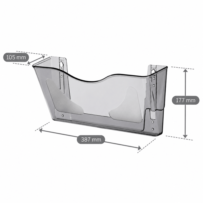 Stackable Clear Wall Pockets - Landscape LX63101Y